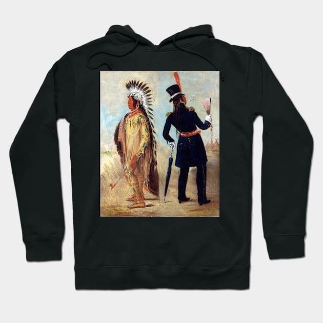 George Catlin Wi-jún-jon, Pigeon’s Egg Head (The Light) Going To and Returning From Washington Hoodie by pdpress